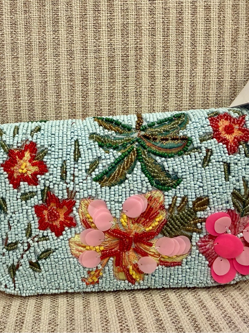 Made in India “Hawaiian” beautiful Floral Beaded Shoulder Bag #boho #fesitval - Picture 5 of 6